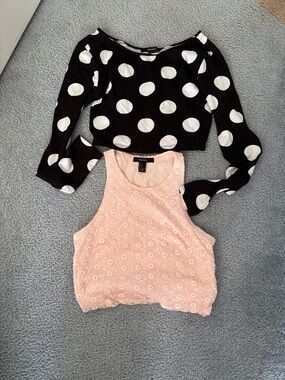 Forever 21 Blush Pink Lace Floral Tank